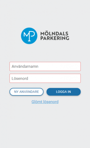 Loginsida Visar Företagsportalens inloggningssidas utseende